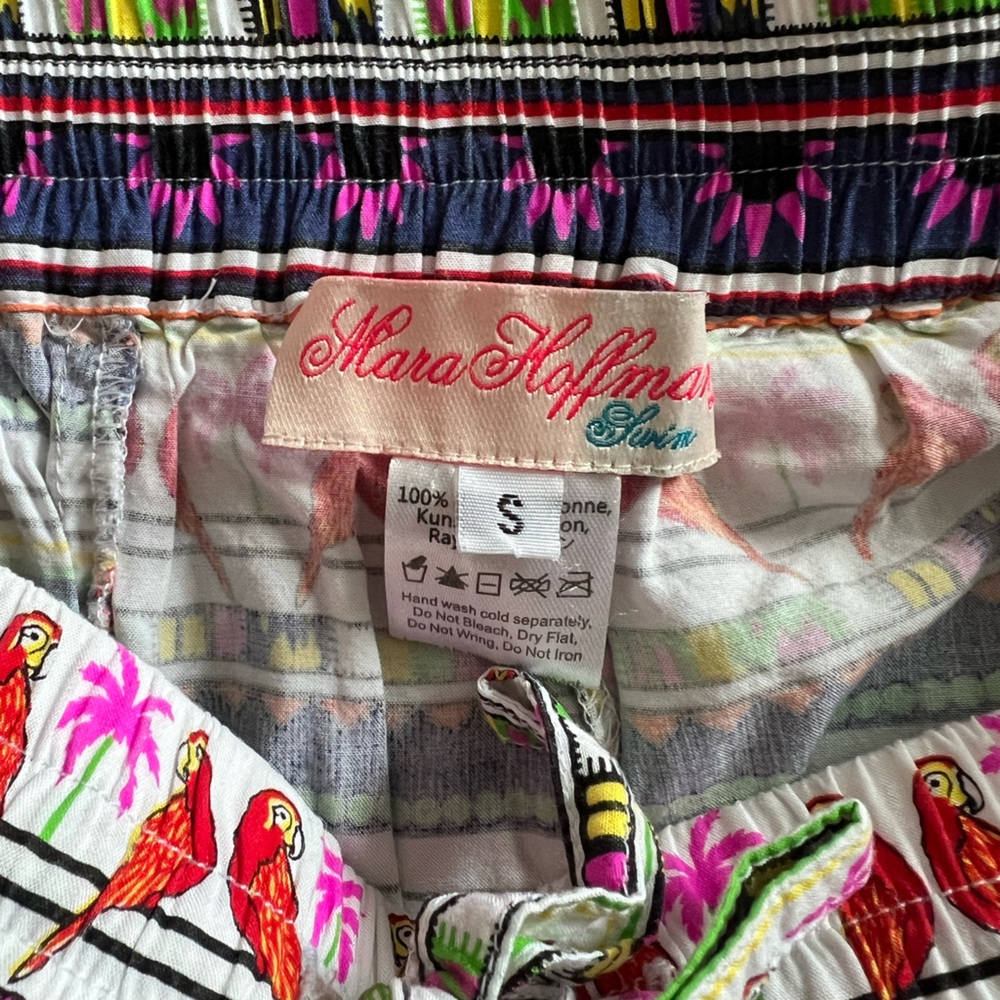EUC Mara Hoffman Parrot Print Crop Pants Small - Picture 8 of 10